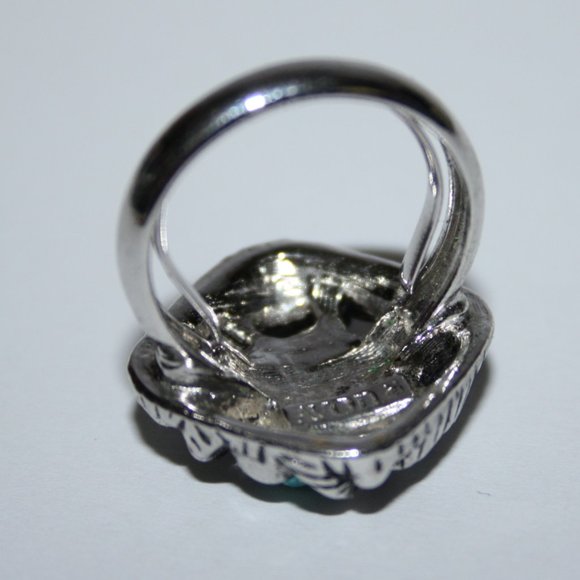 Vintage silver and turquoise avon ring adjustable - Picture 3 of 5